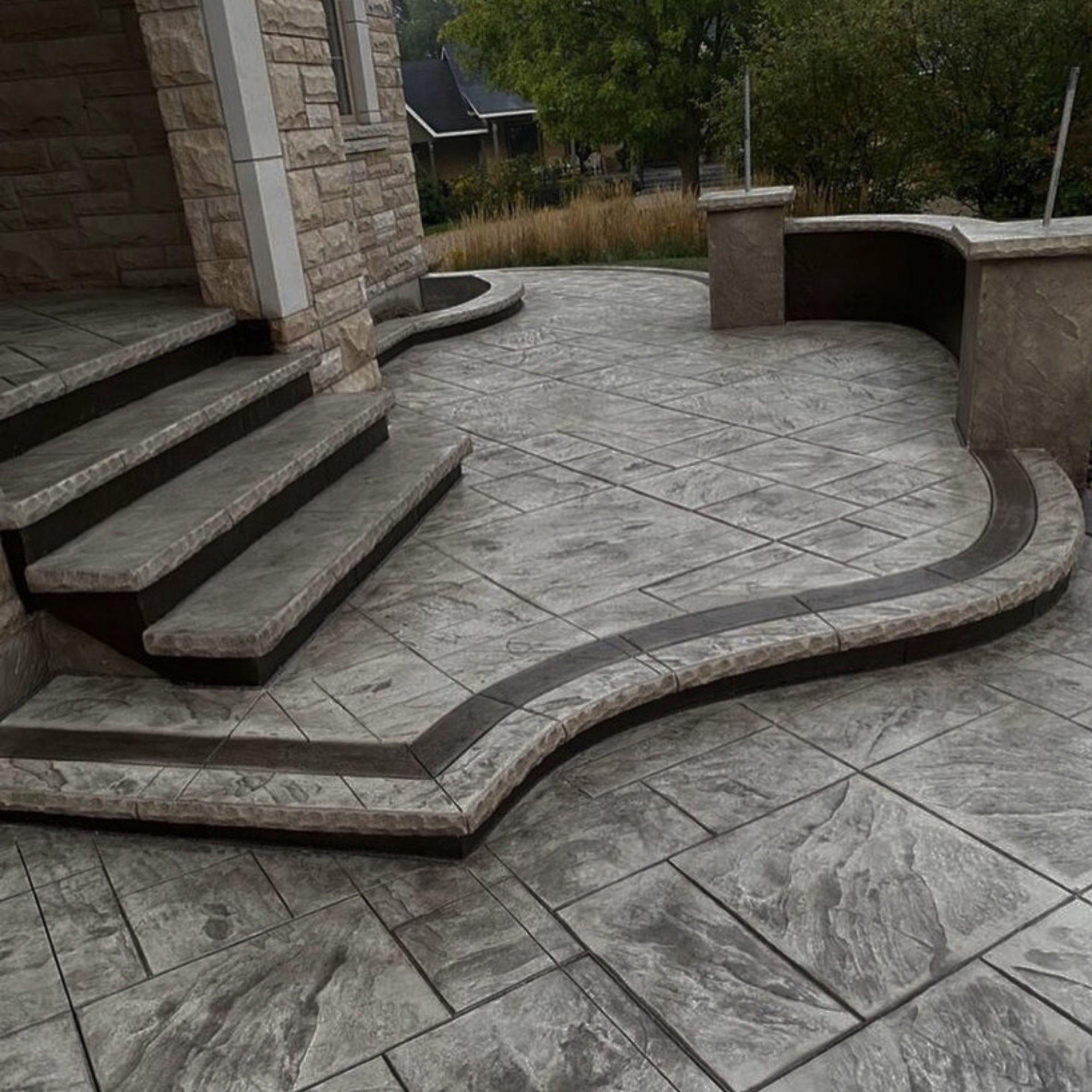 Concrete flatwork in progress