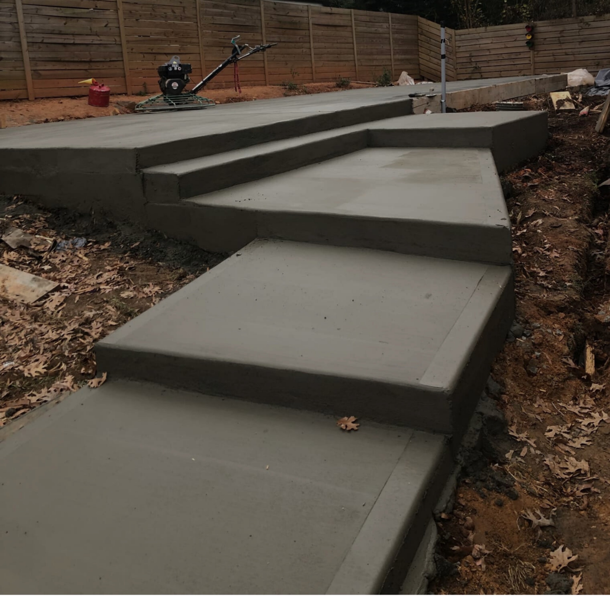Multi-level concrete steps